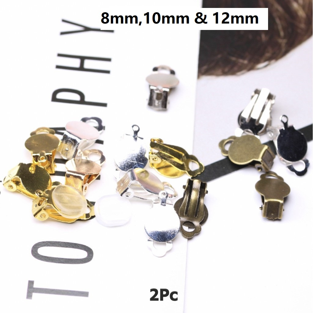 Anting Jepit Model Lubang &amp; Polos Harga/2pc