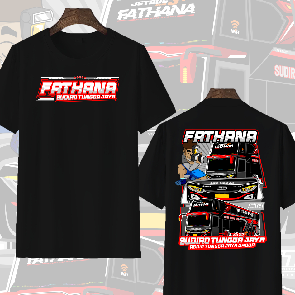 ( FREE STIKER BUS ) KAOS BUSMANIA STJ FATHANA V2 AGS EDITION