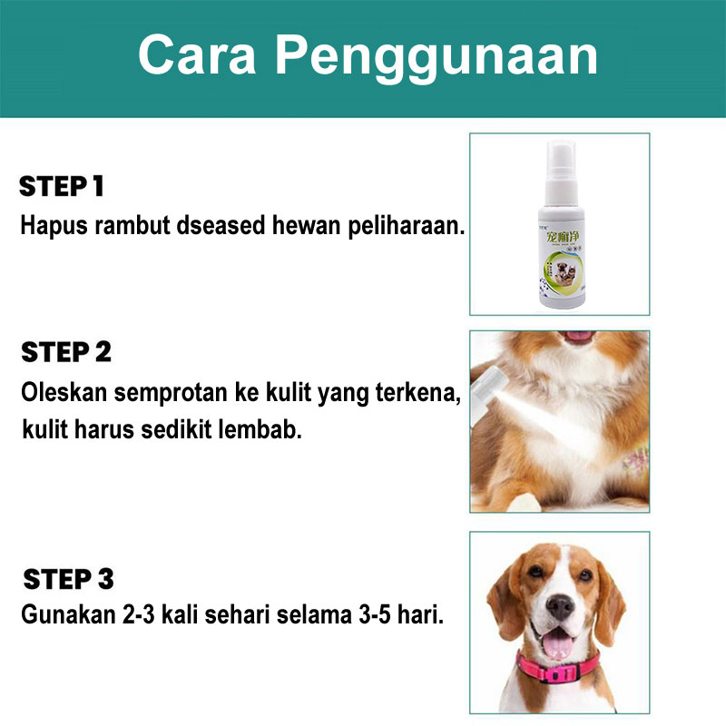 Obat Jamur Kucing Anjing Kelinci Anti Scabies Demodex Impetigo Jamur Kutu Parasit Cacing Hati Gatal Kulit 30ml