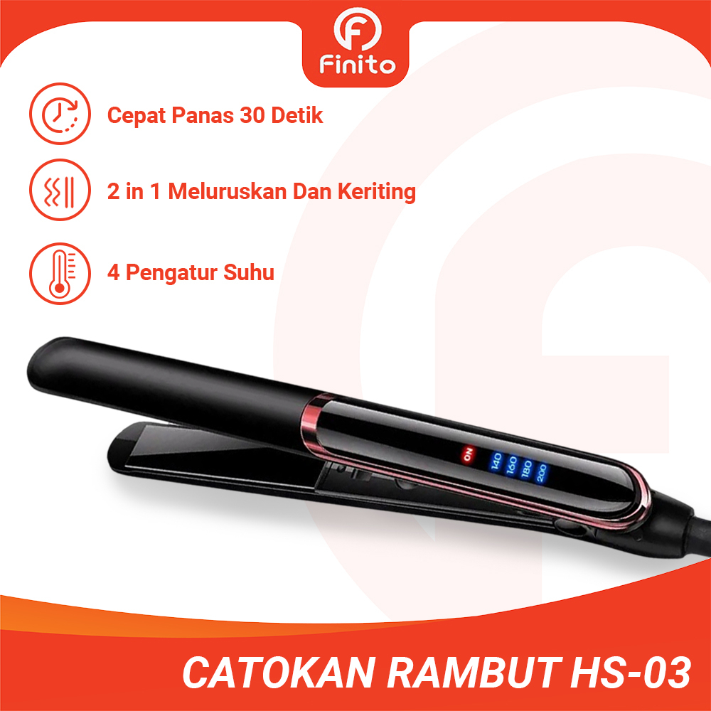 Catokan Rambut Mengeriting/Meluruskan/30 Detik Cepat Panas | Bergaransi HS-03