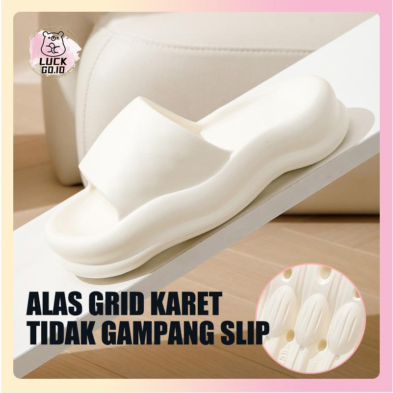 Sandal Selop Wanita Bergelombang Terbaru Rumah Sendal Jelly Sandal Karet Wanita Murah Sandal Perempuan Dewasa Kekinian Jumbo Jeli Casual Elastic Empuk Eva