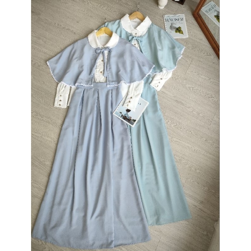 Valerie Cape Set Skirt Vintage Anime Outfit