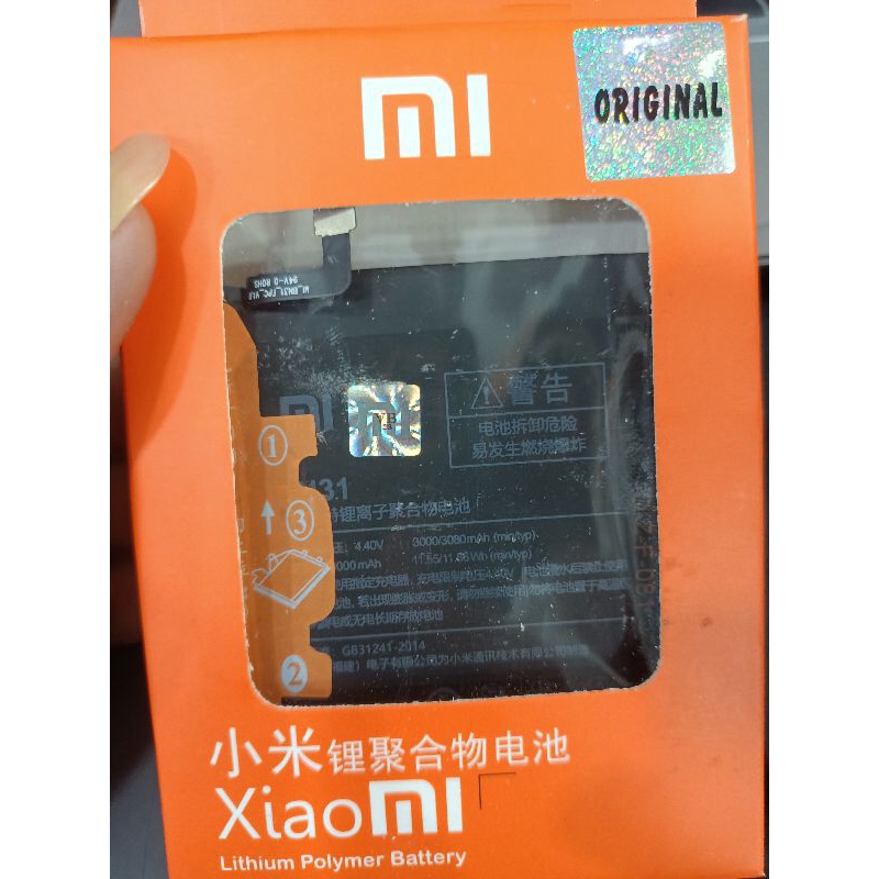 Baterai Xiaomi mi 5X/Mi A1/mi S2/redmi note 5a/BN31/ORI