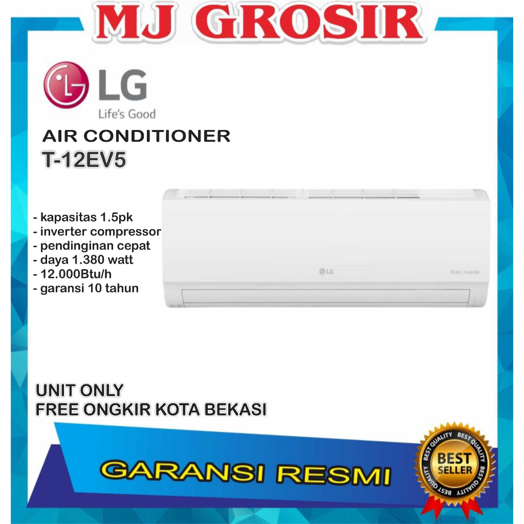 AC LG T 13 EV4 / T 12 EV5 1.5 PK DUAL COOL ECO INVERTER UNIT ONLY