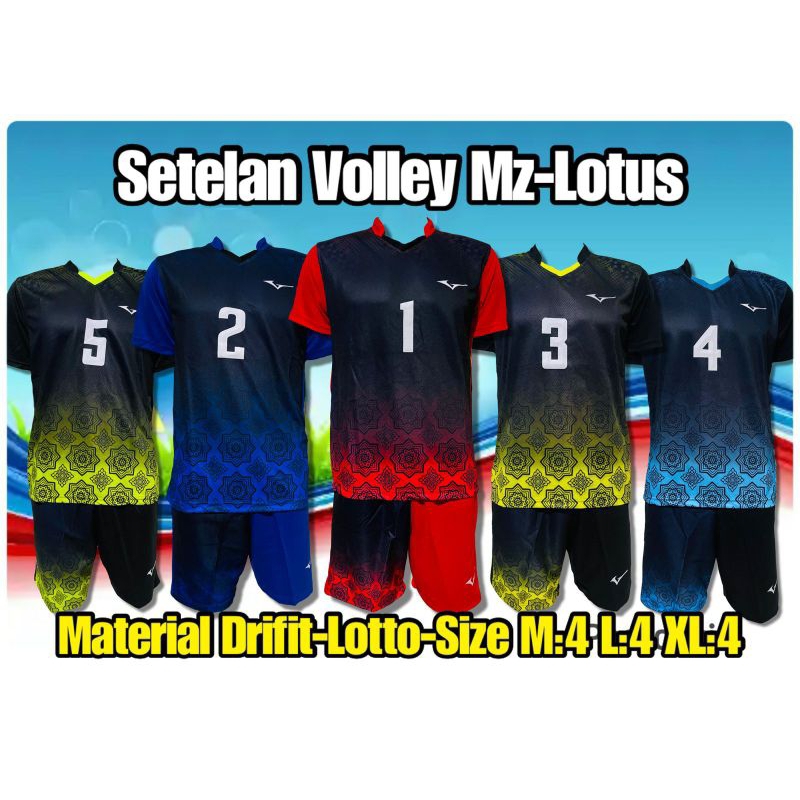 stelan voli baju voli setelan kaos singlet MZ-LOTUS