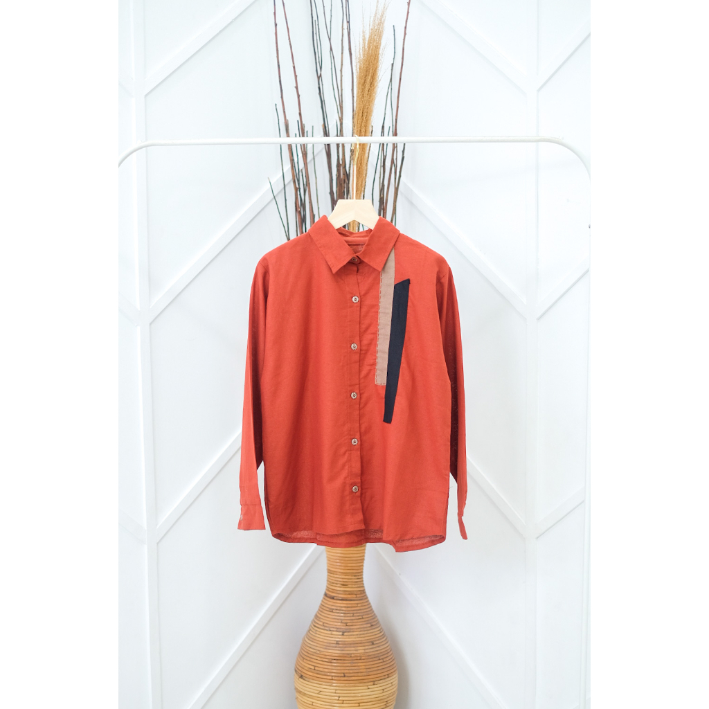 MALENA SHIRT / BLOUSE LINEN / ATASAN MURAH / KOREAN STYLE