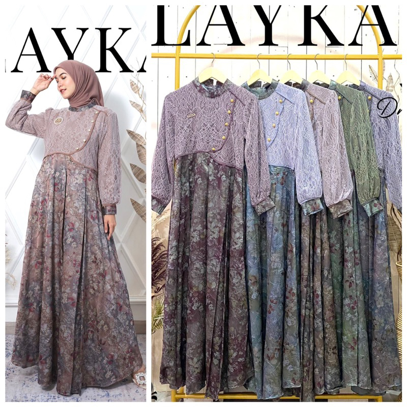 Yolita Dress Gamis Layka Original Premium Mewah Cantik