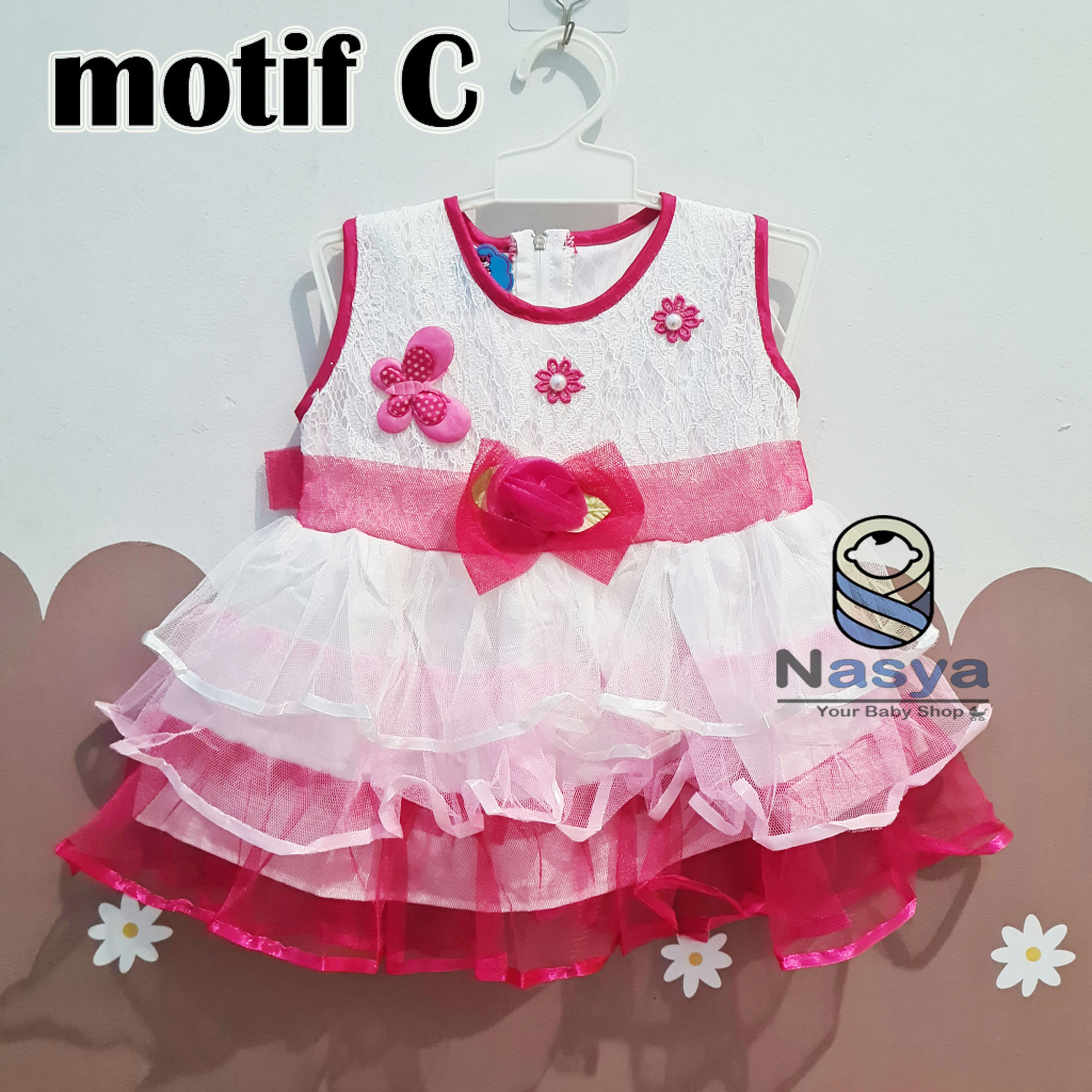 [KK-013] Dress anak perempuan / Dress princess Baby girl 0-6 bulan