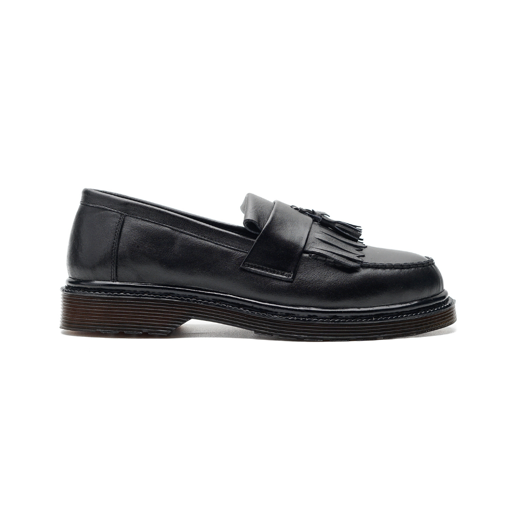 Sepatu Loafers Pria Kulit Asli Kerja Kantor Dinas Sekolah Formal Shoes Pantofel Cowok Laki Ori Greata Empire Black