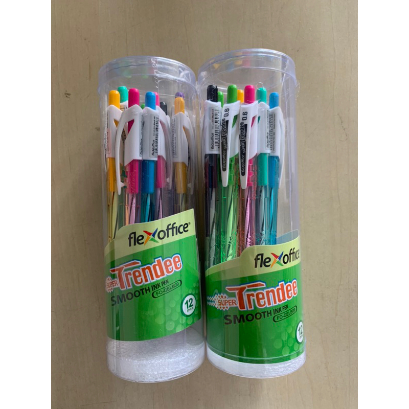 

Pulpen Flexoffice Trendee Semi Gel 0.6 mm isi 12 pcs Pen Ballpoin