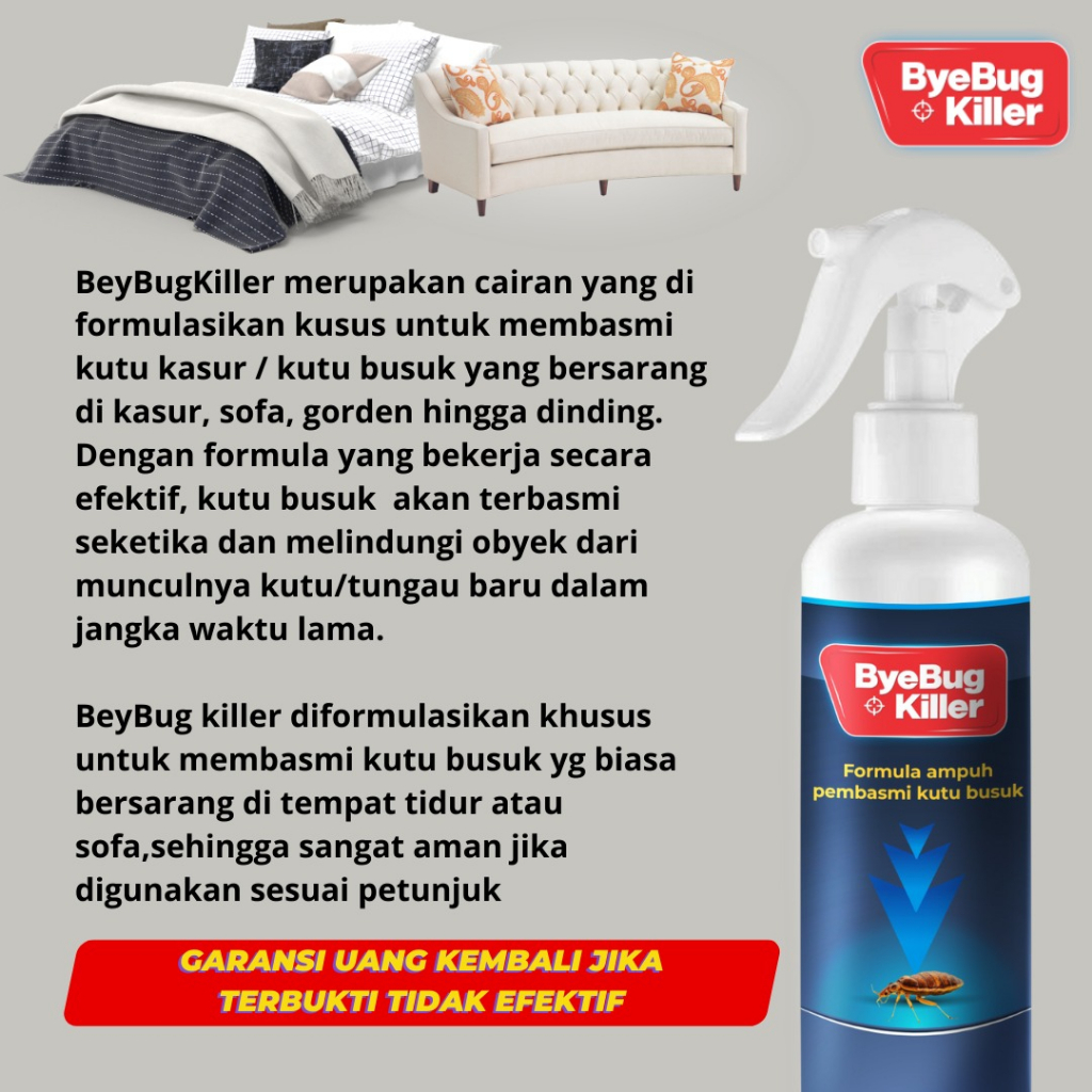 PAKET Pembasmi Serangga - RayKiller Pembasmi Rayap dan ByebugKiller Pembasmi Kutu Busuk / Kutu Anjing / Tungau