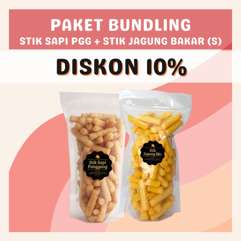 [DELISH SNACKS] Paket Bundling Stik Keju + Balado + Sapi Panggang + Jagung Bakar (S) / Special Bundle Package
