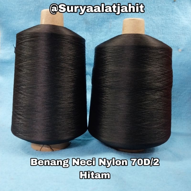 Benang Neci Nylon 70/2 Hitam @1gulung