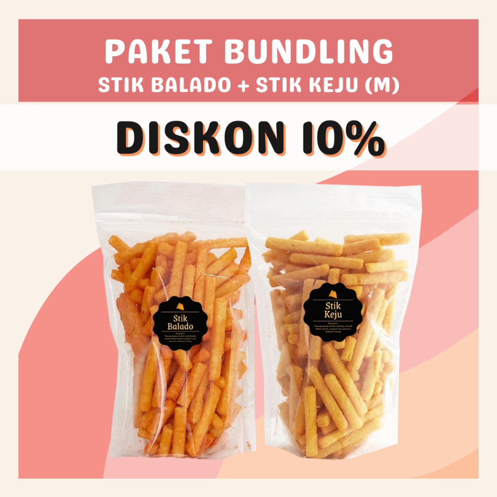 [DELISH SNACKS] Paket Bundling Stik Keju + Balado + Sapi Panggang + Jagung Bakar (M) / Special Bundle Package
