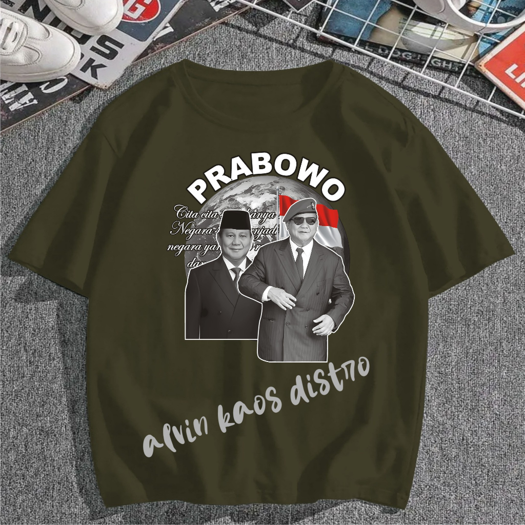 Terviral Kaos dtf pr4bowo KAOS MURAH  Kaos Putih Hitam Kaos Terlaris No 1 Promo Diskon