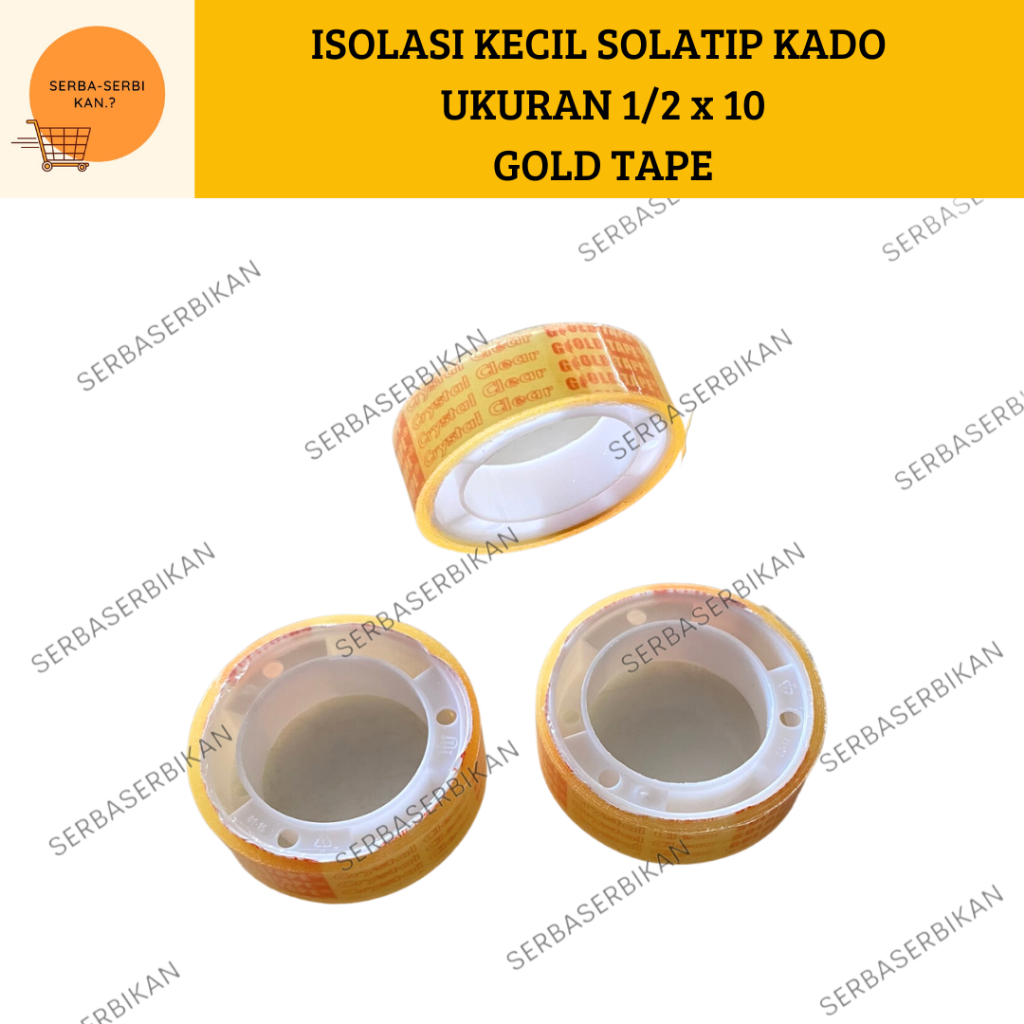 

ISOLASI KECIL SOLATIP KADO 1/2X10 GOLD TAPE