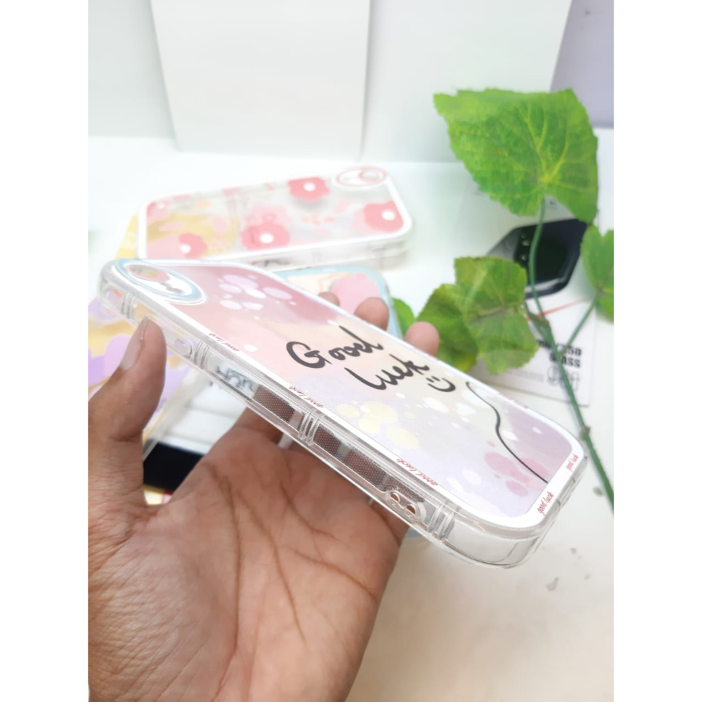 Case Motif Bening Good Luck To Be Happy Samsung A04E A10 A10S  A11 A12 A13 A14 A22 A23 A32 A33 A34 A50/A30 A54  A7 2018 J7 PRIME  S21 FE S22 ULTRA S23 S23  ULTRA