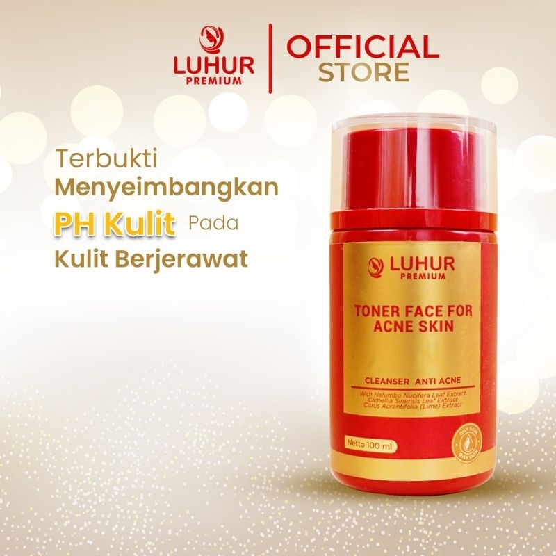 Toner Acne Pembersih Kulit Wajah Berjerawat  Berminyak Beruntusan Murah BPOM Luhur Premium Skincare