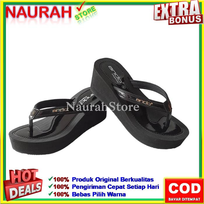 ANDO NICE QUEEN 2 SANDAL JEPIT WEDGES ORIGINAL KUALITAS IMPORT