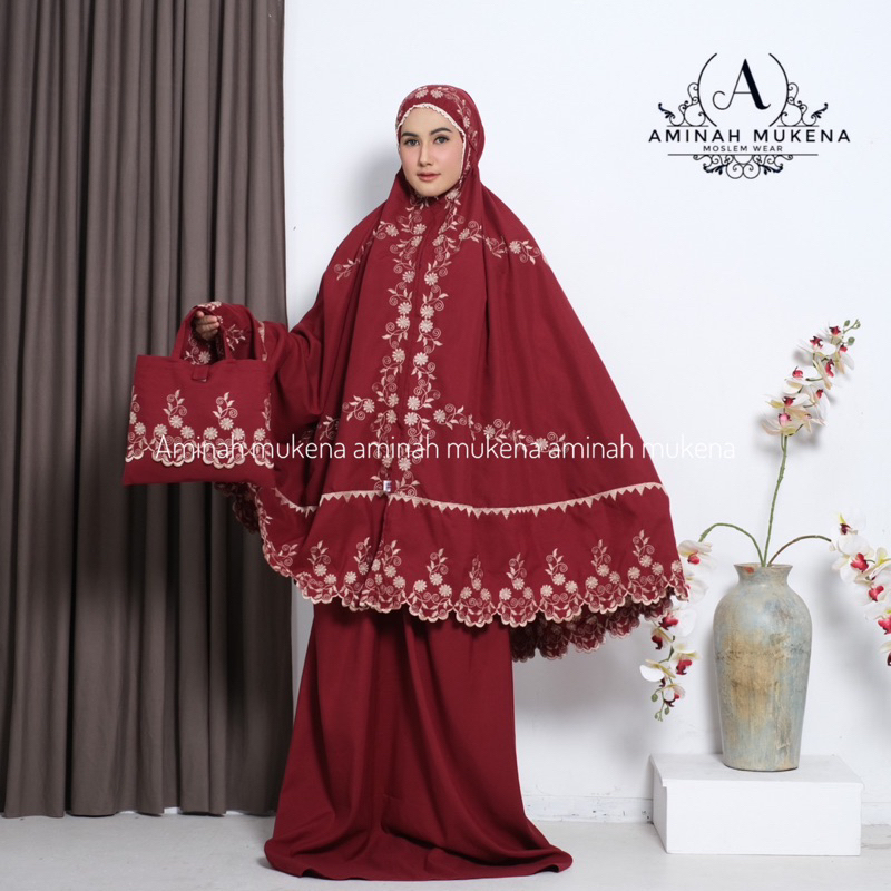 Mukena Dewasa Bordir PREMIUM Kejora Katun Renda Mewah