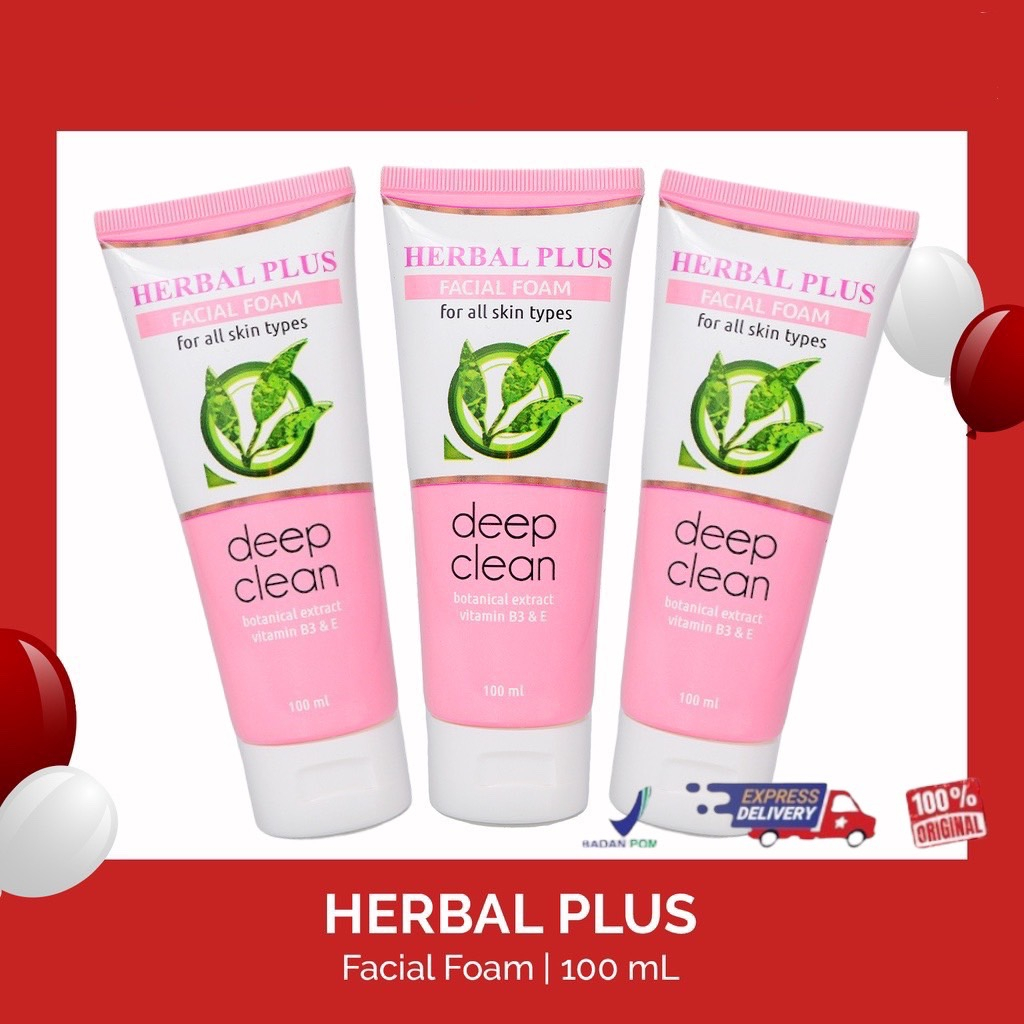Herbal Plus Facial Foam | Sabun Muka 100 ml