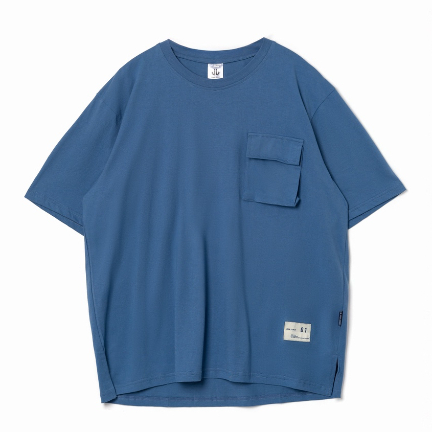 JAVAJONES Oversized Tee Pocket Labuan | Steel Blue | Kaos Pria Wanita