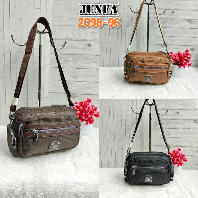 Tas wanita junfa selempang mini bahan kanvas 2098-96
