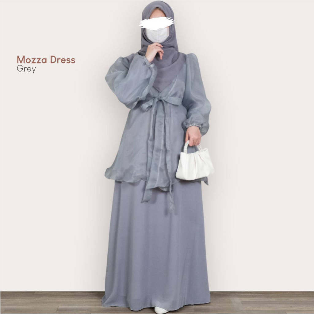 Mininos Mozza Dress Gamis Kondangan Organza