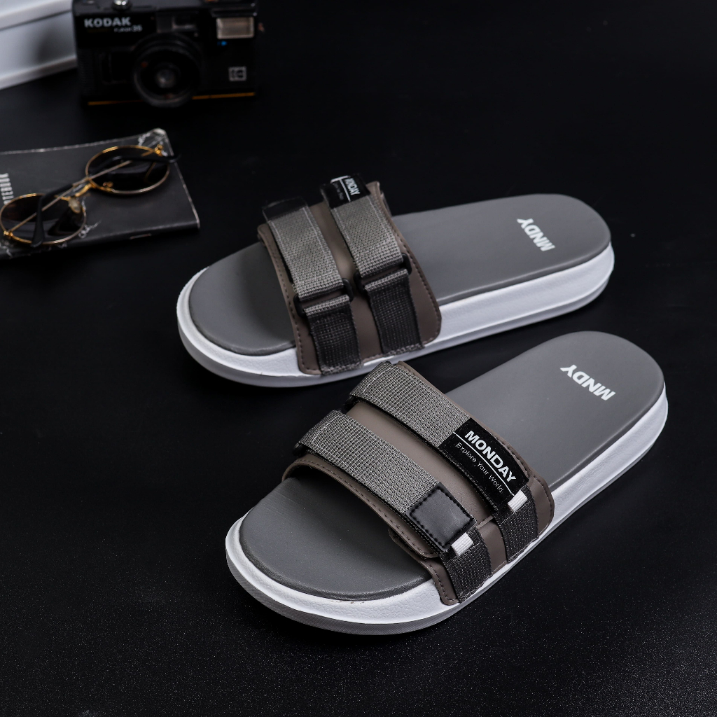 ANT X MNDY - BUNDLING - Pervez Grey X ANT302 Grey - Sandal slide slop Unisex