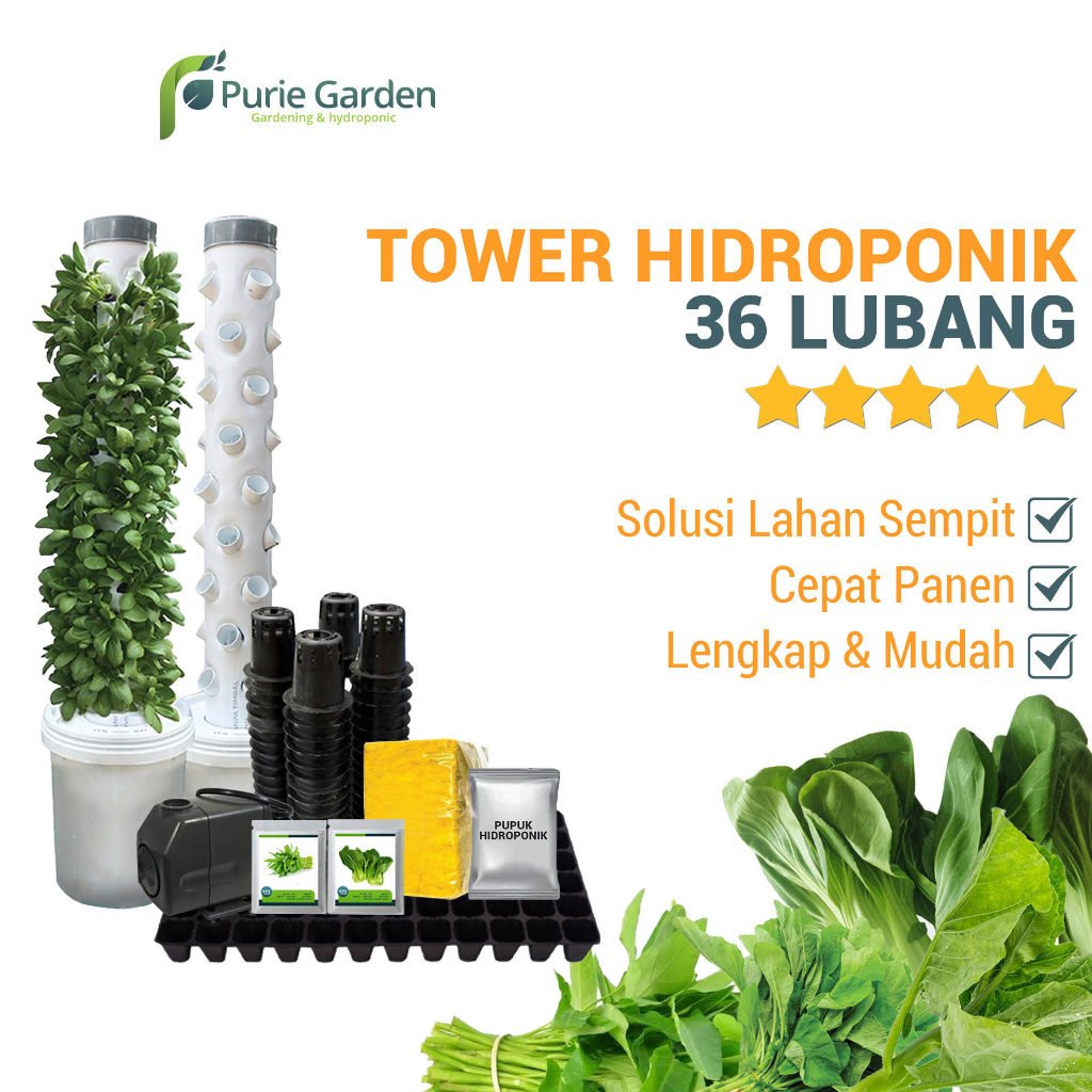 Tower Hidroponik 36 Lubang PG SBY