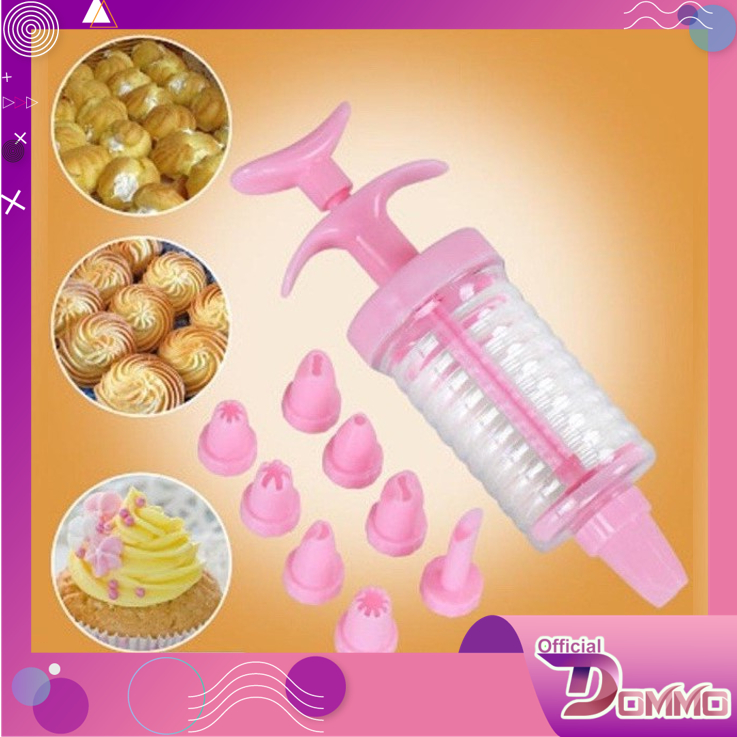 DOMMO - D6099 Alat Cetakan Hiasan Kue 8 IN 1 H588 / Cake Pen Cake Decoration / Semprotan Cream Cake Decoration / Alat Penghias Kue 8 in 1