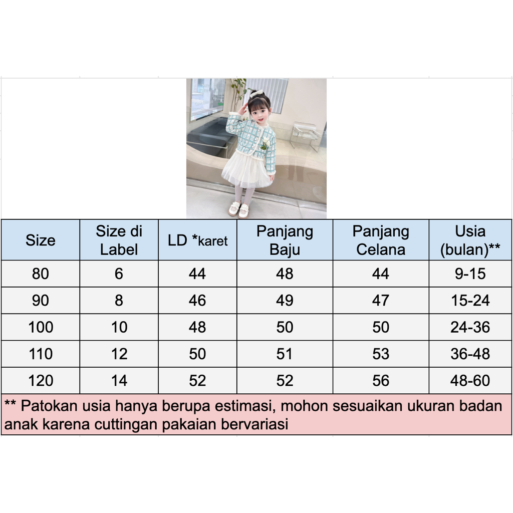 Setelan 3in1 Jaket Cardigan Premium Dress Tutu Import Set Outer Celana Stoking Anak Perempuan