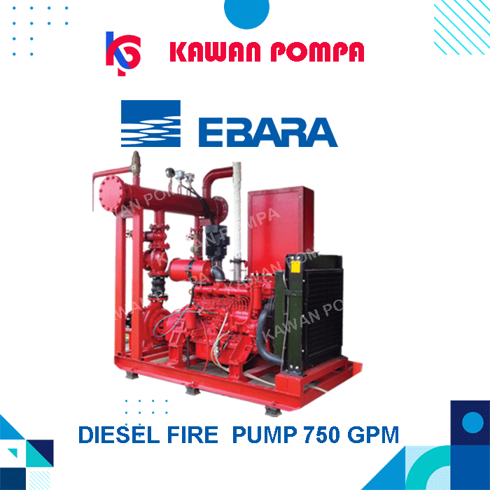 Diesel Hydrant Fire Pump 750 GPM, Ebara Fire Pump 750 GPM, Isuzu Fire Pump 750 GPM