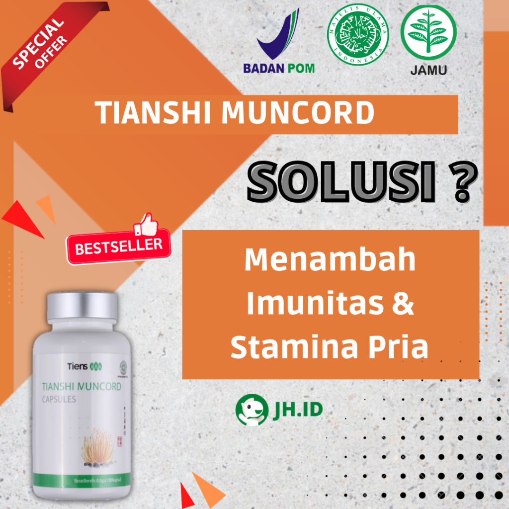 (ECER PER 1 KAPSUL) TIANSHI MUNCORD KAPSULE CORDYCEPZ MYCHELLIUM SUPLEMEN IMUNITAS TUBUH