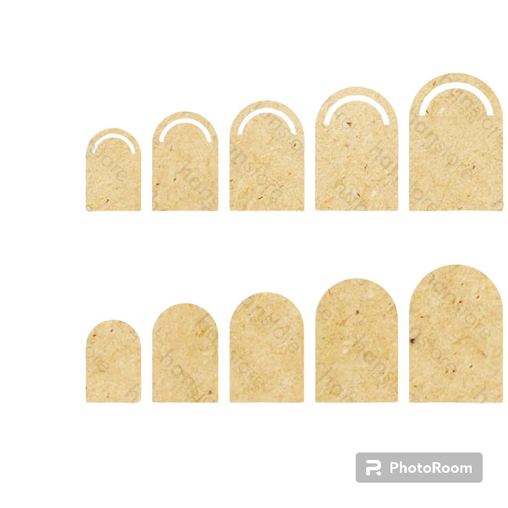 RS Shape Alas Kotak Lengkung / Dome / Kubah Kayu MDF / Triplek / Plywood / Mahar / Dekorasi