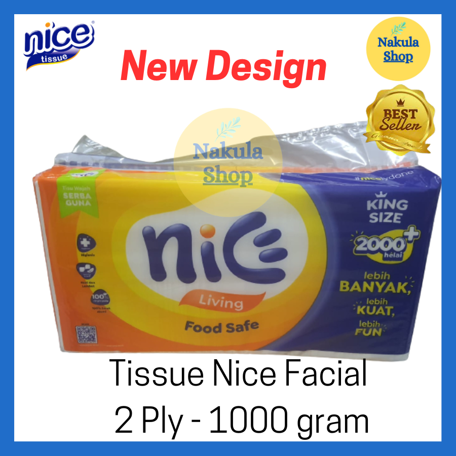 Tissue Nice 1000 Facial - 2 Ply