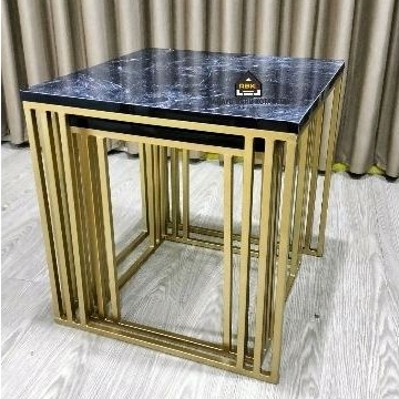 Meja tamu susun kotak marble meja ruang tamu minimalis modrn jogja