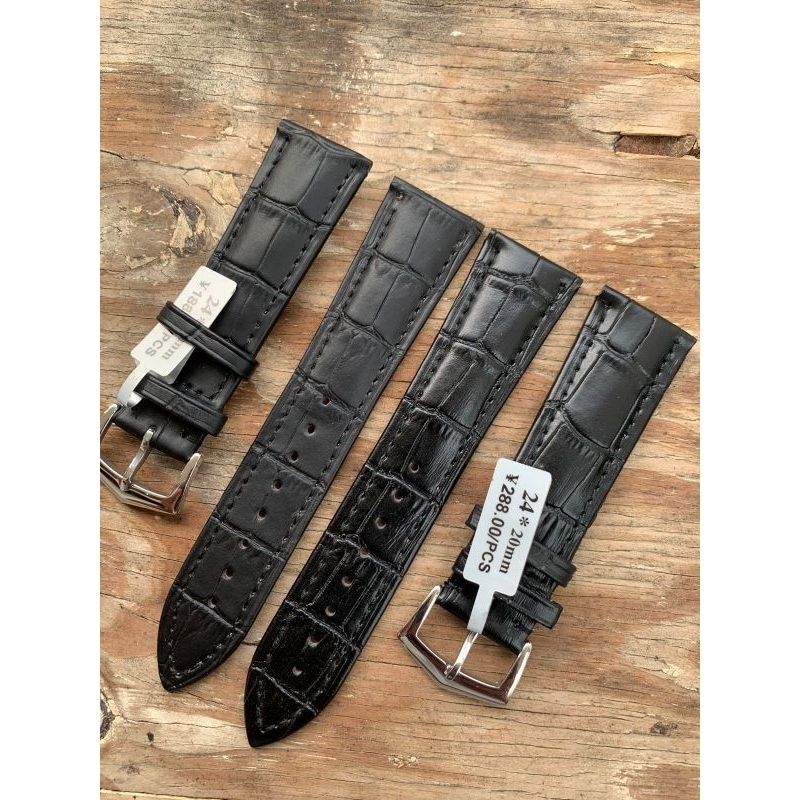 Strap tali jam tangan kulit motif import buckle istimewa 24MM