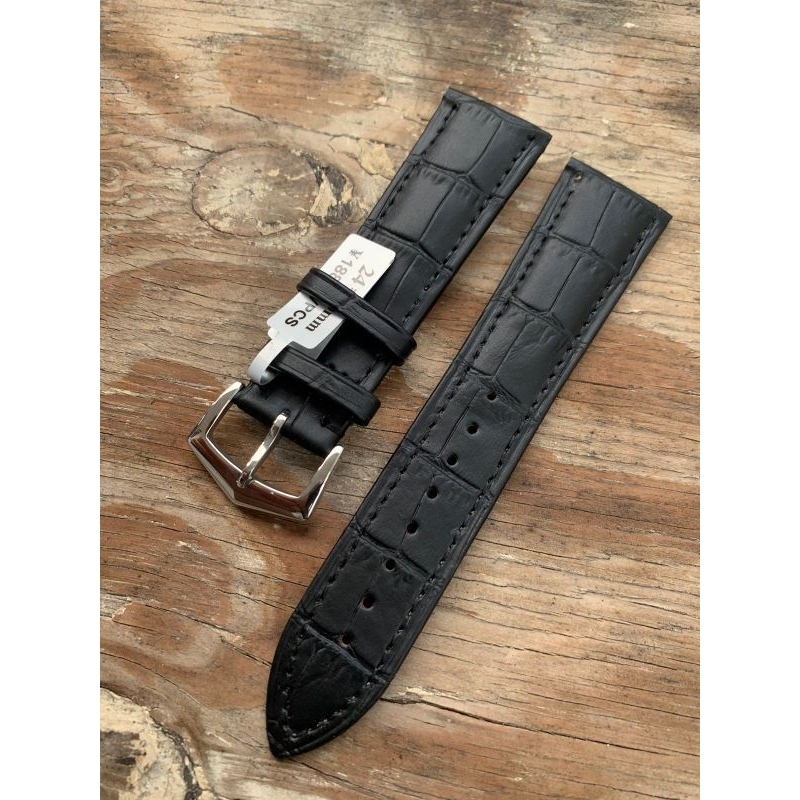 Strap tali jam tangan kulit motif import buckle istimewa 24MM