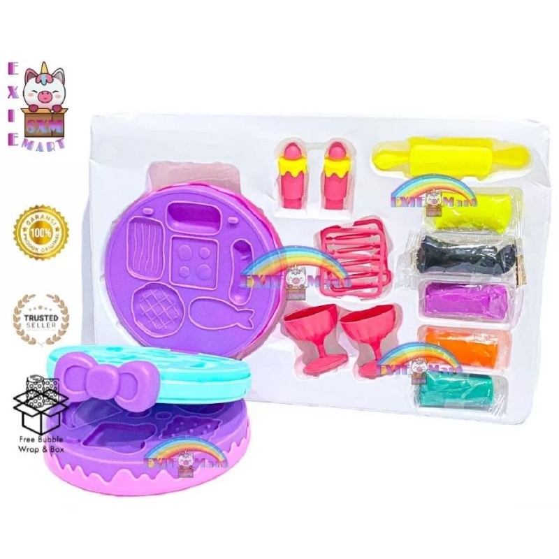 Mainan Edukasi Fun Doh Set Cetakan Kue Ulang Tahun / Mainan Lilin Plastisin Aman Ber SNI Cocok Buat Set Hadiah Anak / Mainan Play Doh Edukasi Anak