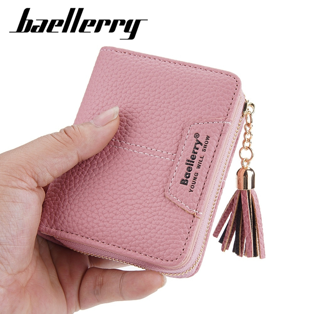 DOMPET LIPAT WANITA IMPORT RESLETING KOIN PENDEK SLOT KARTU CEWEK KOREA BAELLERRY ORIGINAL MINI KULIT PREMIUM KECIL SIMPLE BRANDED PINK LUCU KAIDA WA718P3 KEKINIAN BATAM MURAH REMAJA