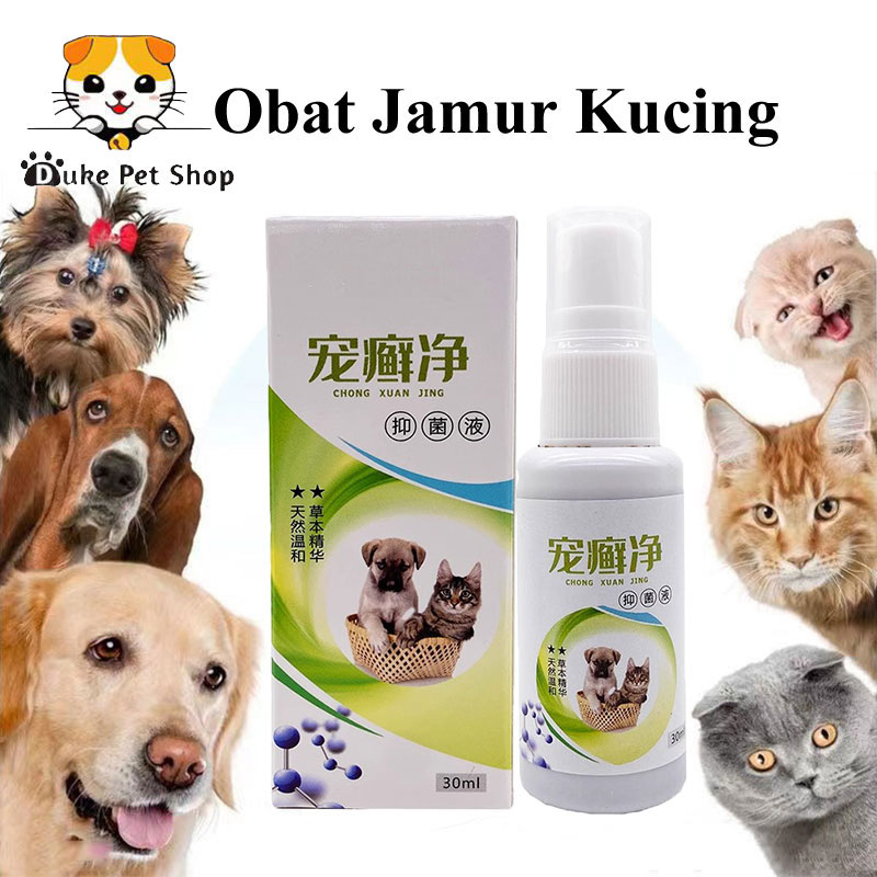 Obat Jamur Kucing Anjing Kelinci Anti Scabies Demodex Impetigo Jamur Kutu Parasit Cacing Hati Gatal Kulit 30ml