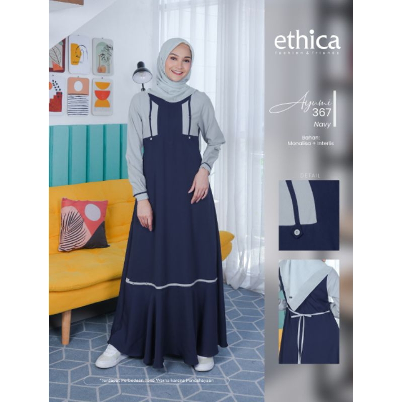 Ethica Gamis Ayumi 367 (Navy, Brown)