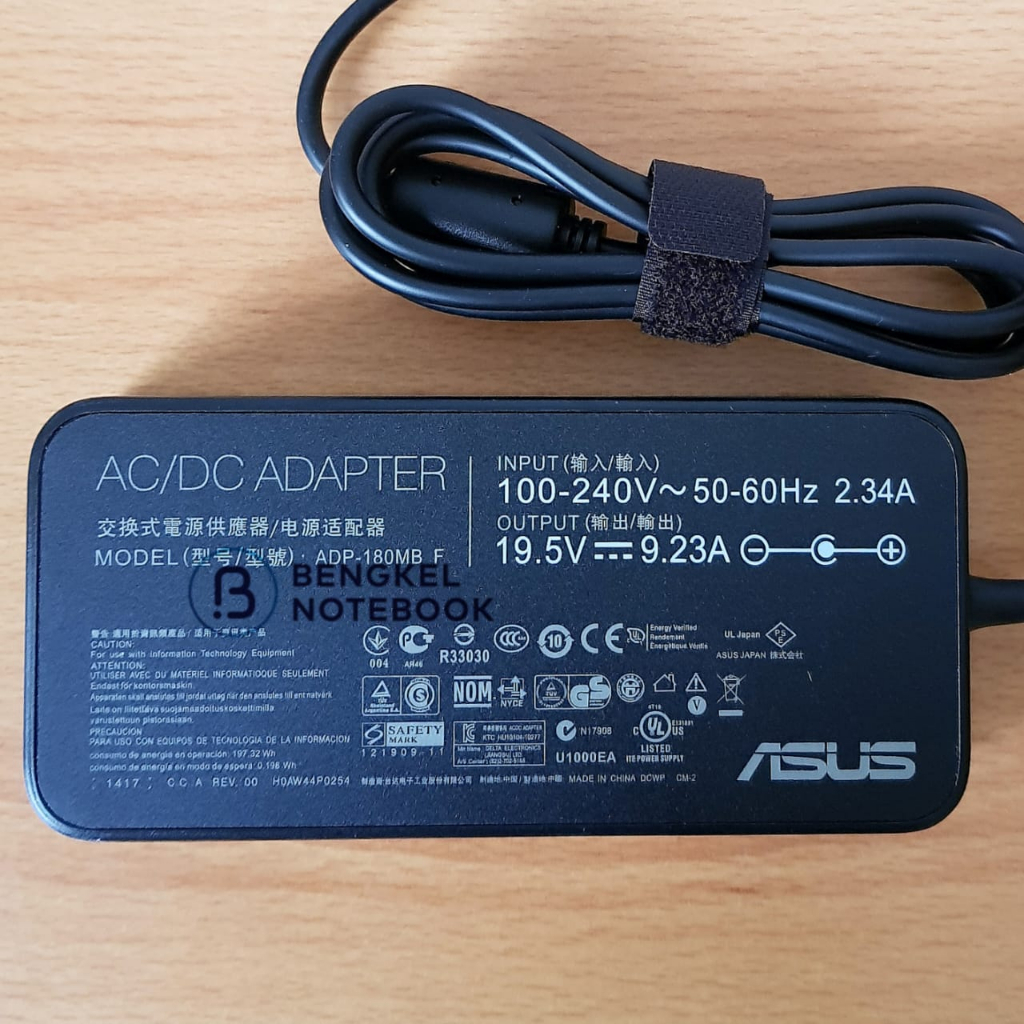 Adaptor Asus ROG 19.5V 9.23A DC 6.0*3.7mm 6037 180W FX502VM G75VW G75VX GL502VT FX702VM G751JM G750JW G750JM G750JS G752VL ADP-180MB G-Series ORIGINAL