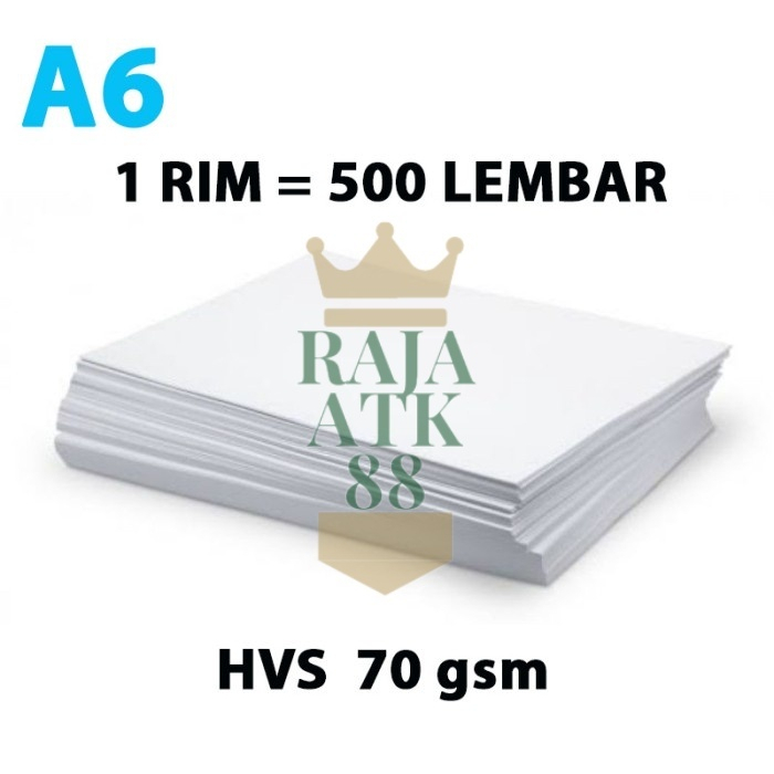 

Kertas HVS 70 GSM Ukuran A6 / Kertas Resi A6 - 1 RIM isi 500 lembar