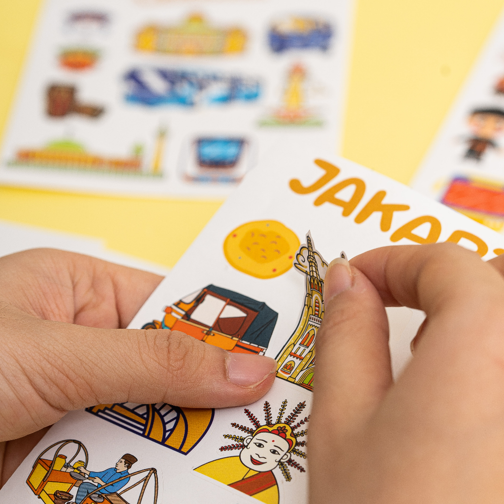 

Stiker Sticker Scrapbook Jakarta HUT DKI Betawi Ondel Ondel