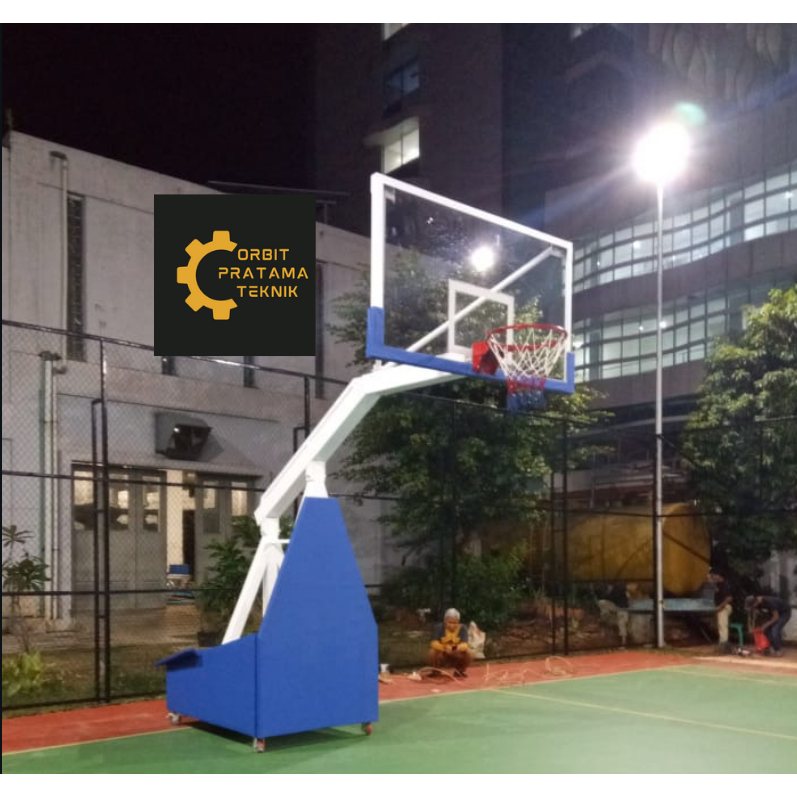 Portable Ring Tiang Basket Standar Aklirik 15mm 105x180cm