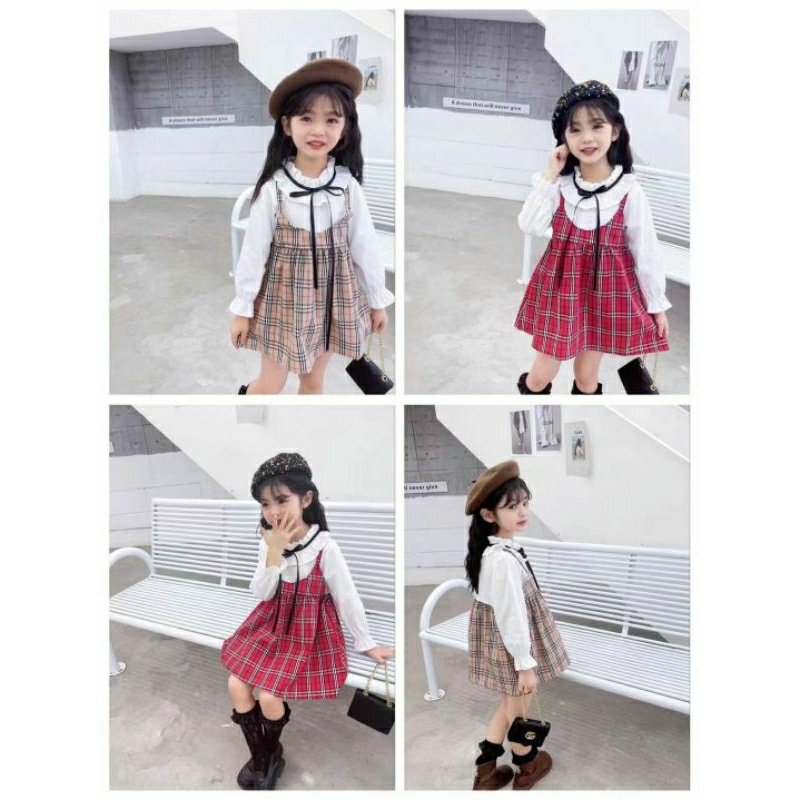 grosir 4 pcs dress anak import
