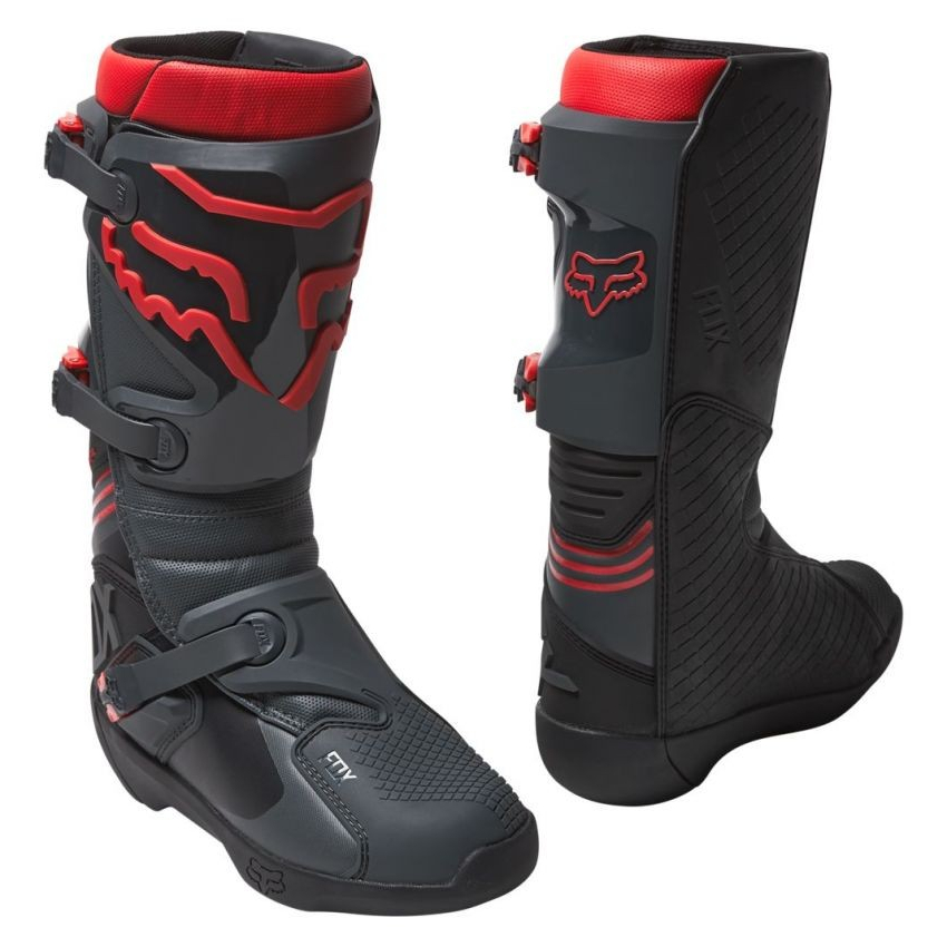 SEPATU TRAIL FOX RACING COMP BOOT [BLK/RD]