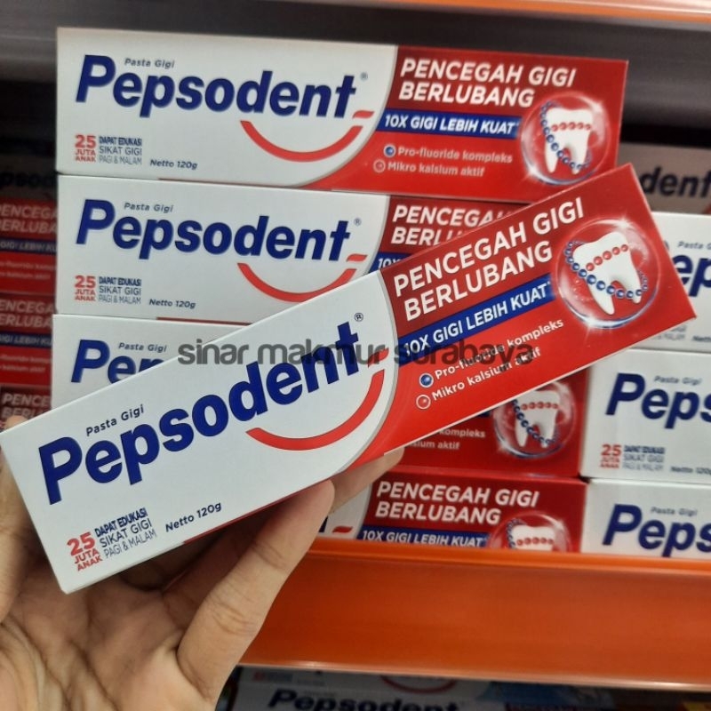 PEPSODENT Pasta Gigi Cegah Gigi Berlubang 120gr / Odol Pepsodent putih 120gr